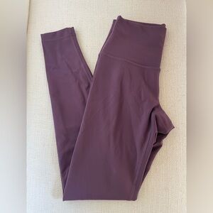 Lululemon Wunder Train Contour Fit High Rise Tight 25” Grape Thistle size 6
